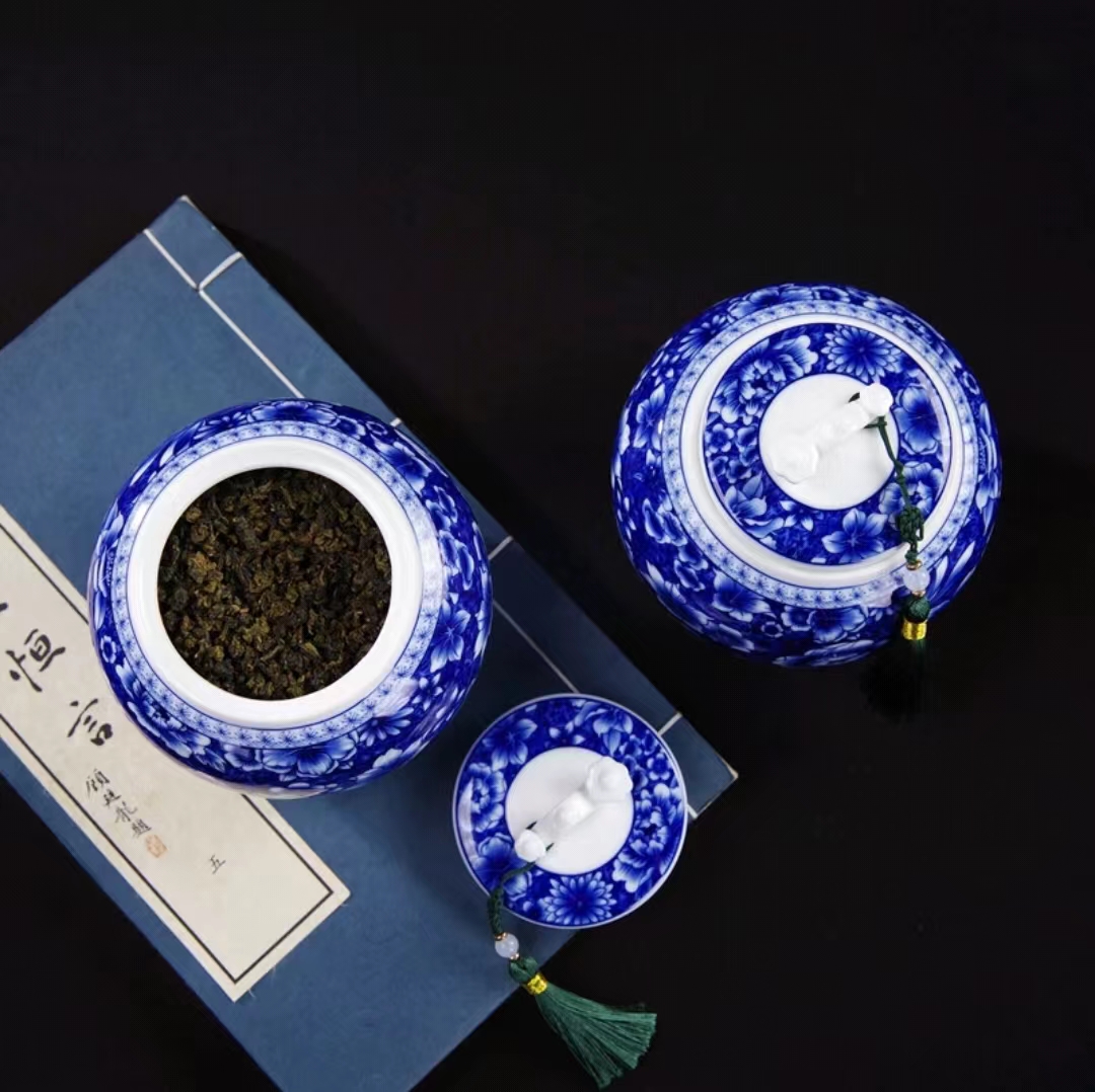 【汀和大福】復古青花瓷茶葉罐陶瓷密封罐