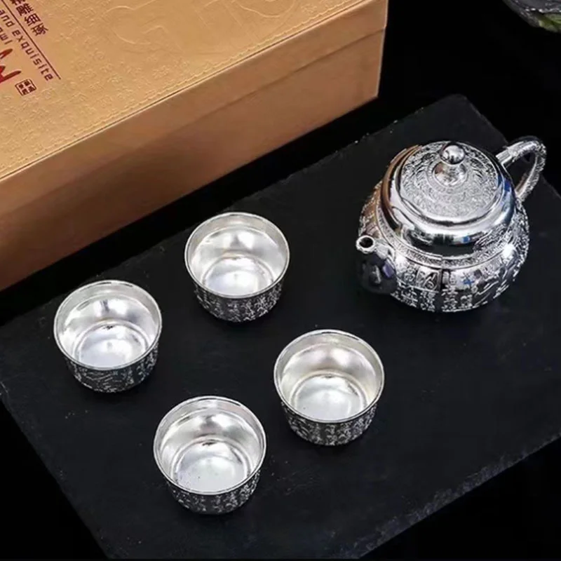 【汀和大福】【用好器，喝好茶】 純手工打造999純銀茶具五件套1290NT$特賣